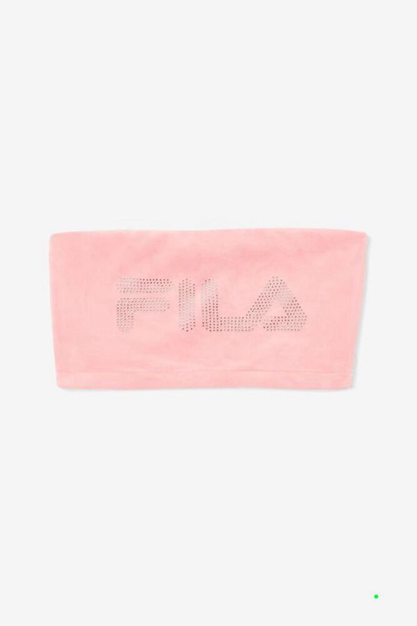 Camisetas Manga Corta Fila Mujer Rosas - Iman Bandeau - España 694521FBI